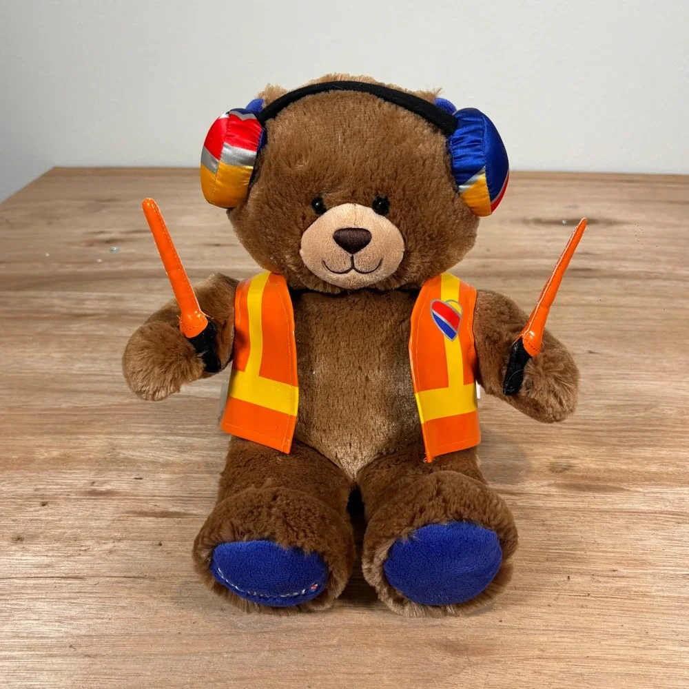 Build-A-Bear Southwest Airlines Ramp Agent Teddy Bear Plush Aviation 16in